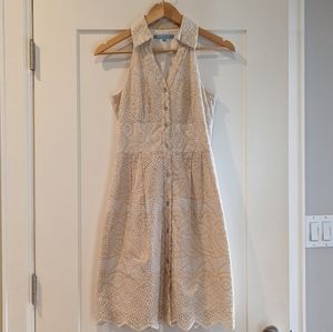 Antonio Melani Eyelet Lace Button Down Dress Size 0